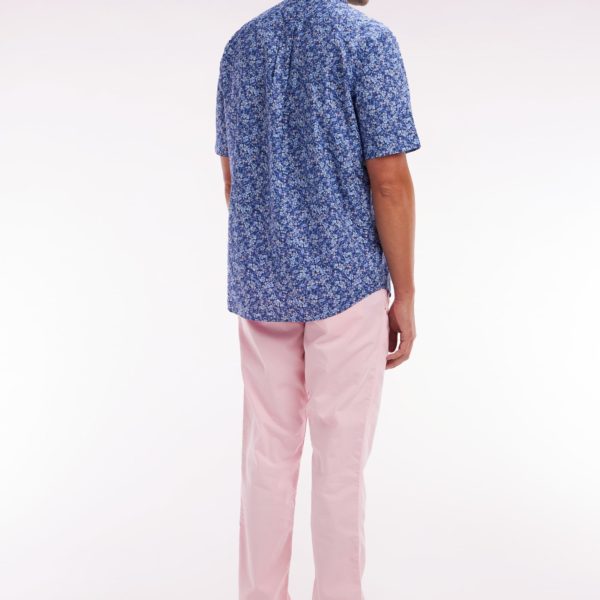 Pantalon Chino Sans Plis En Coton Stretch Rose Coupe Droite Eden Park