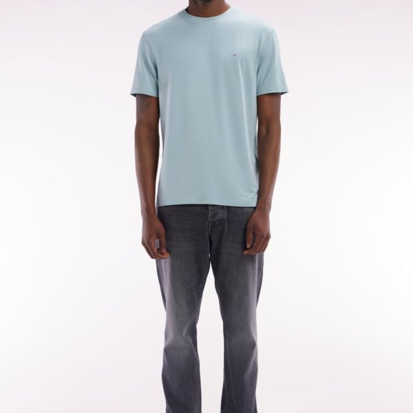 Jean 5 Poches En Denim Stretch Gris Anthracite Coupe Droite Eden Park