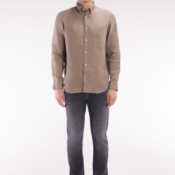 Jean 5 Poches En Denim Stretch Gris Coupe Slim Eden Park