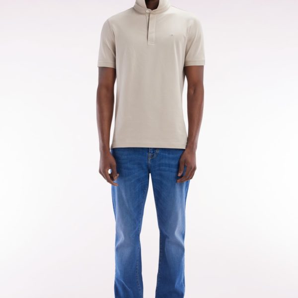 Jean 5 Poches En Denim Stretch Délavage Stone Wash Medium Coupe Slim Eden Park