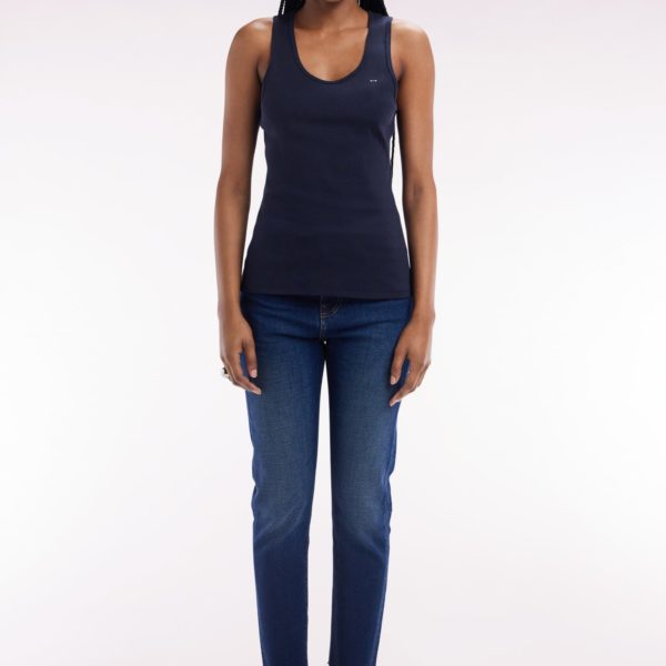 Jean 5 Poches En Denim Stretch Bleu Coupe Slim Eden Park
