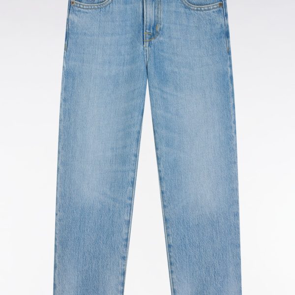 Jean 5 Poches En Denim Clair Coupe Droite Eden Park