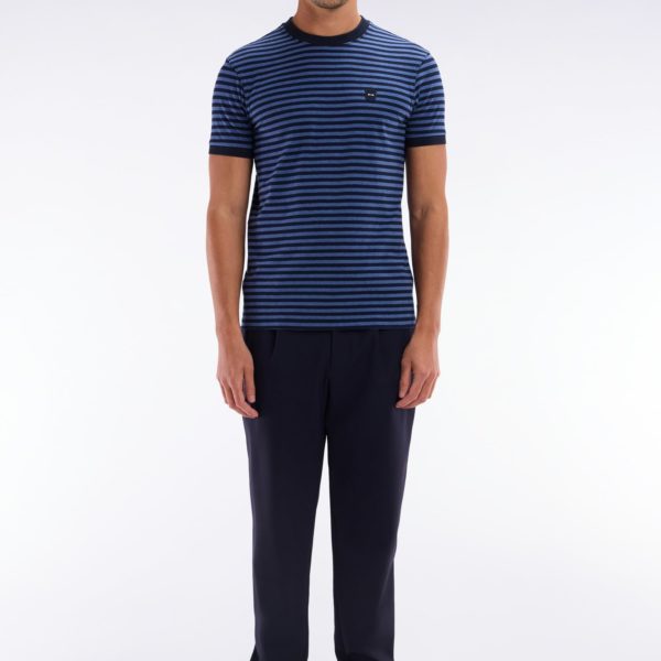 Pantalon À Taille Élastique Marine Eden Park