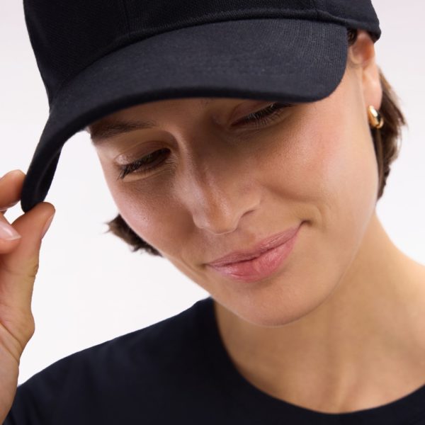 Casquette Unie En Piqué Coton Noir Broderie Nœud Papillon Eden Park