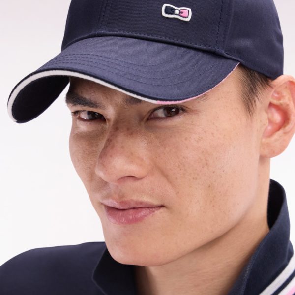 Casquette En Twill De Coton Marine Visière Passepoilée Eden Park