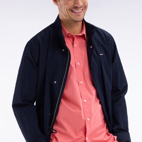 Chemise Unisexe En Coton Et Lyocell Stretch Saumon Coupe Droite Eden Park