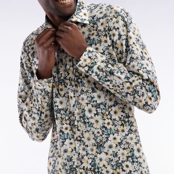 Chemise En Popeline De Coton À Imprimé Floral Coupe Droite Eden Park