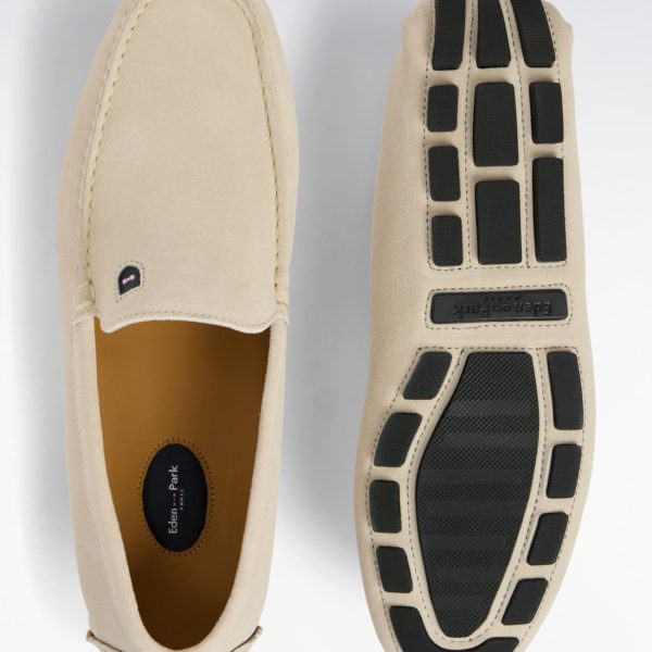 Mocassins En Cuir Suédé Écrus Eden Park