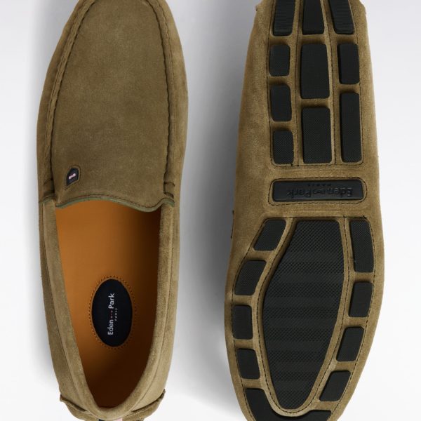 Mocassins En Cuir Suédé Kakis Eden Park