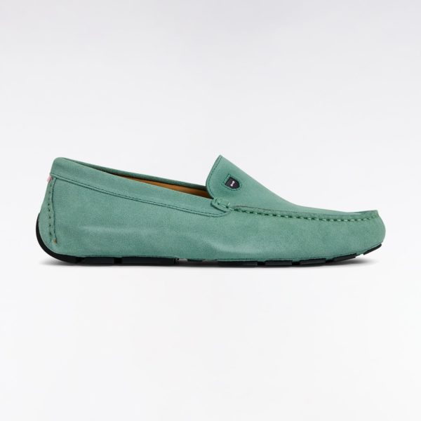 Mocassins En Cuir Suédé Verts Eden Park