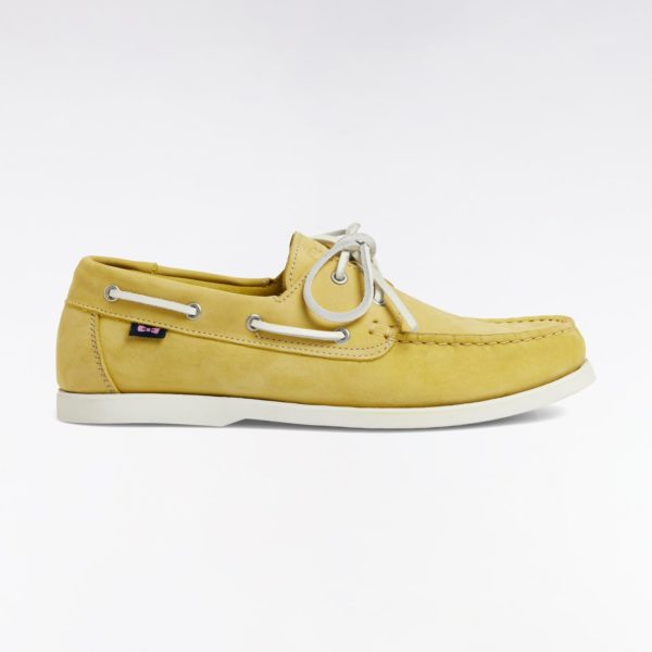 Mocassins Bateau En Cuir Suédé Jaune Eden Park