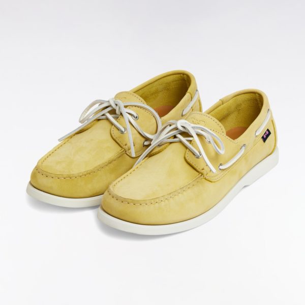 Mocassins Bateau En Cuir Suédé Jaune Eden Park