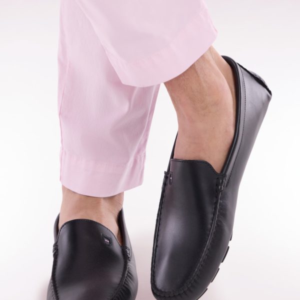 Mocassins En Croûte De Cuir Noirs Eden Park