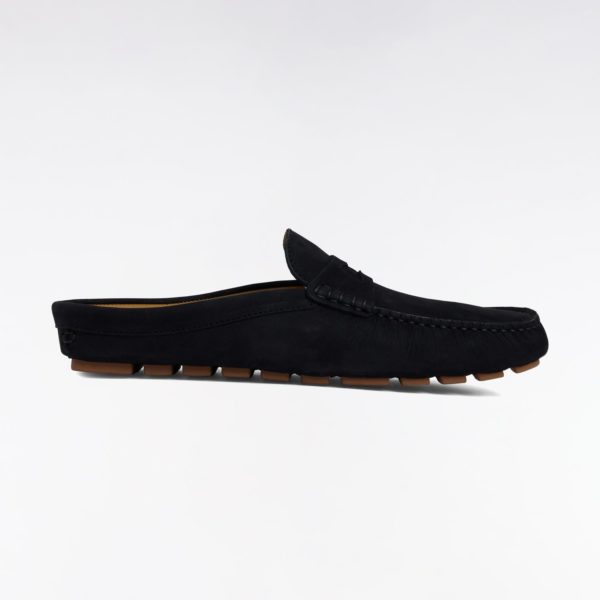 Mocassins Babouches En Cuir Suédé Marine Eden Park