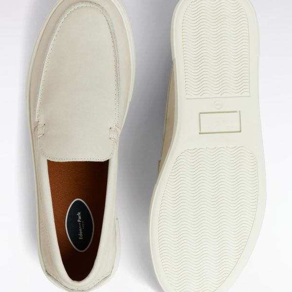 Mocassins À Semelles Sneakers En Cuir Suédé Écrus Eden Park