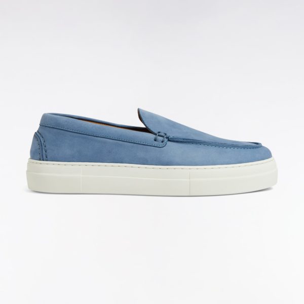 Mocassins À Semelles Sneakers En Cuir Suédé Gris Eden Park