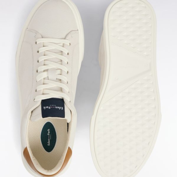 Baskets Basses En Cuir Blanc Eden Park
