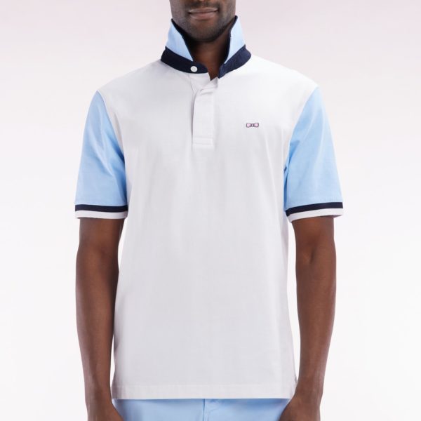 Maillot À Manches Courtes En Jersey De Coton Ciel Coupe Droite Broderies Nœud Papillon Eden Park