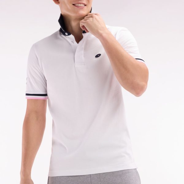 Maillot À Manches Courtes Xv De France En Coton Blanc Broderie Dos Eden Park