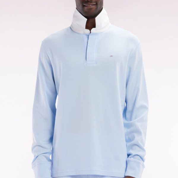 Maillot À Manches Longues En Coton Pima Ciel Coupe Droite Eden Park