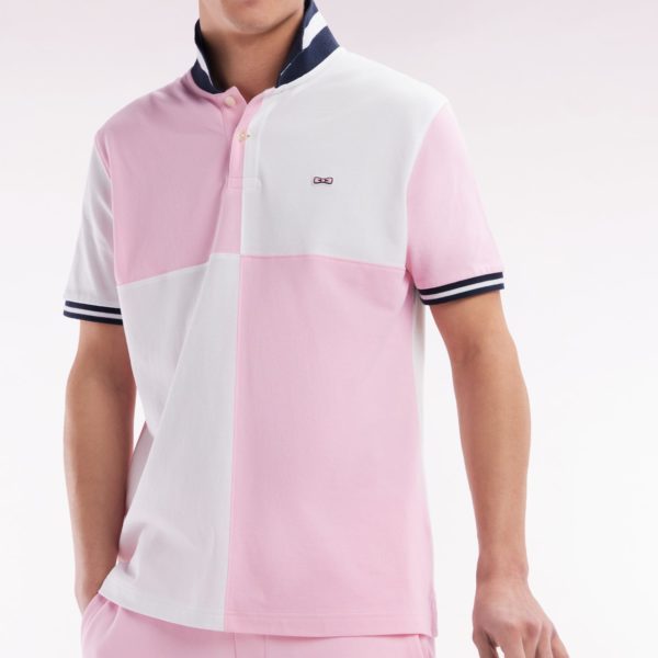 Polo À Manches Courtes Coupé-cousu En Coton Rose Coupe Décontractée Eden Park
