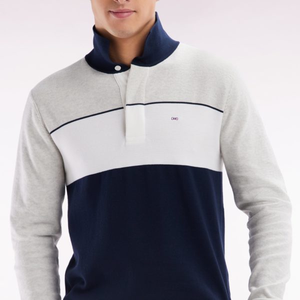 Pull À Col Maillot En Coton Gris Coupe Droite Eden Park