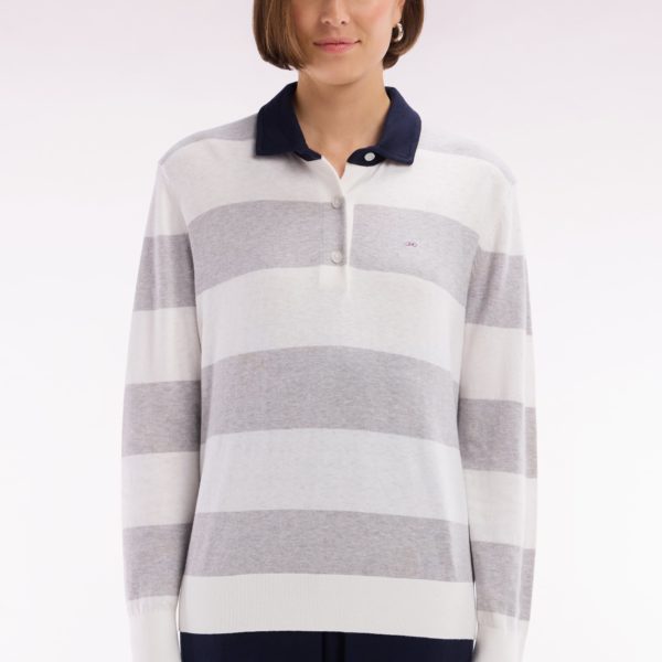 Pull Cerclé À Col Maillot En Coton Biologique Et Cachemire Gris Coupe Décontractée Eden Park