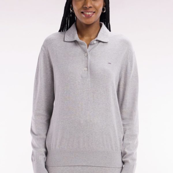 Pull À Col Maillot En Coton Biologique Et Cachemire Gris Coupe Décontractée Eden Park