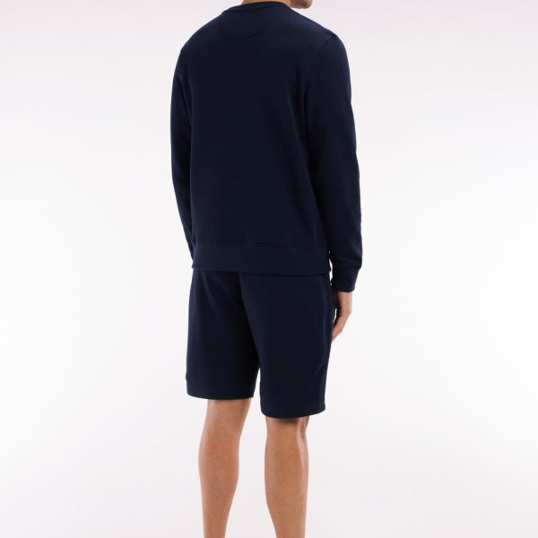 Short En Molleton Coton Marine Coupe Droite Eden Park