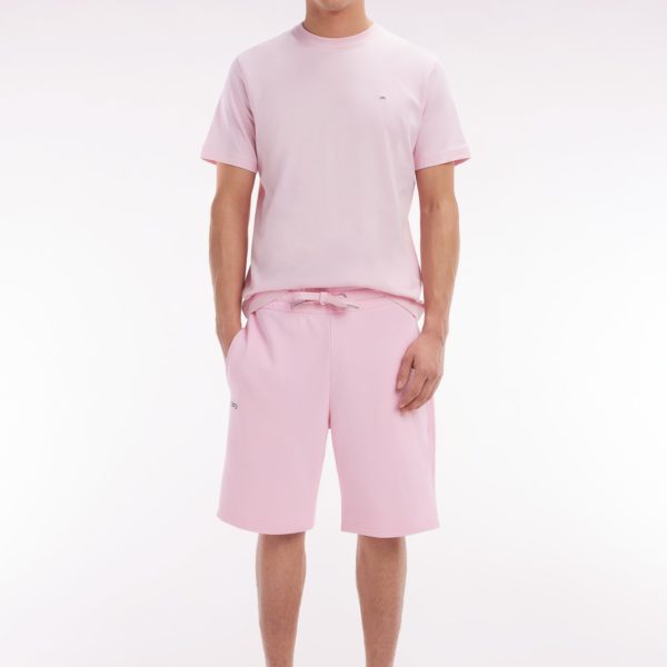 Short En Molleton Coton Rose Coupe Droite Eden Park