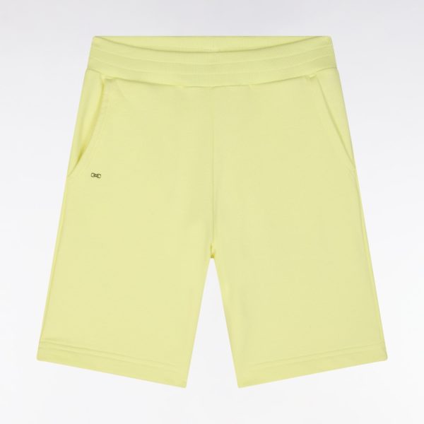 Short En Molleton Coton Jaune Coupe Droite Eden Park