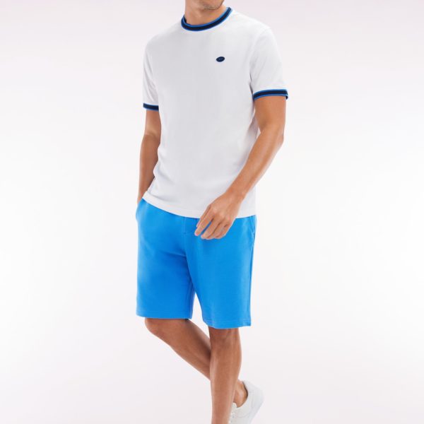 Short En Molleton Coton Bleu Coupe Décontractée Eden Park