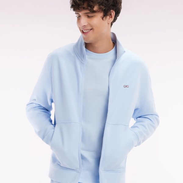 Sweatshirt Zippé En Coton Ciel Coupe Droite Eden Park
