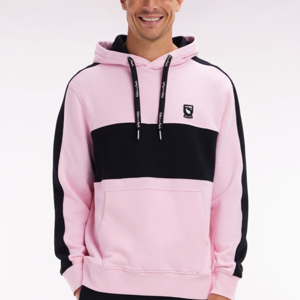 Sweatshirt À Capuche New Zealand En Coton Rose Coupe Décontractée Eden Park