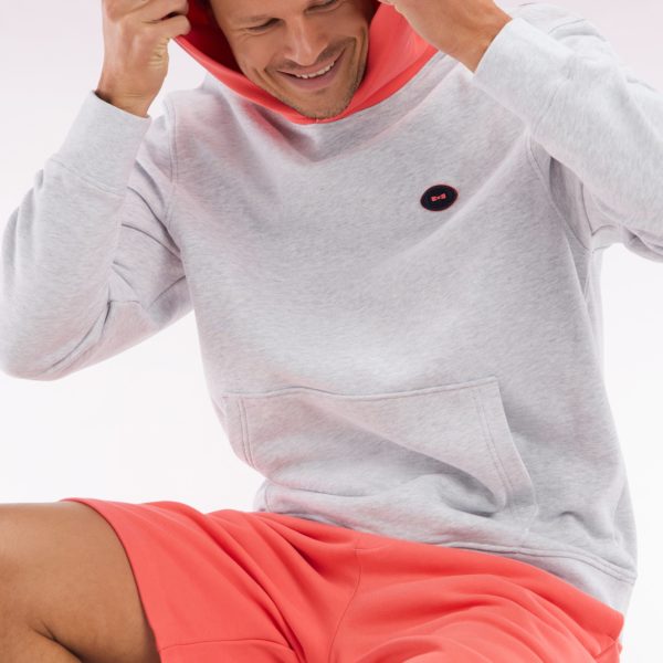 Sweatshirt En Molleton Coton Bicolore Corail Coupe Décontractée Eden Park
