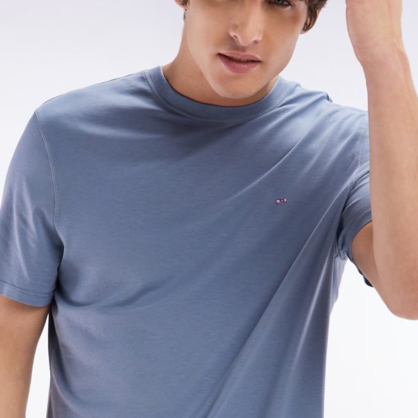 T-shirt Manches Courtes Gris Coupe Droite Eden Park