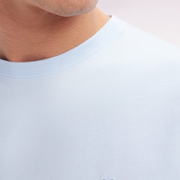 T-shirt En Coton Pima Ciel Coupe Droite Eden Park