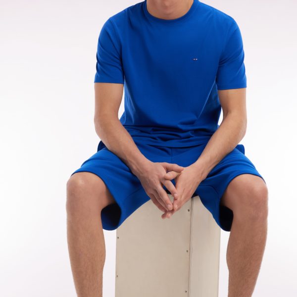 T-shirt En Coton Pima Marine Coupe Droite Eden Park