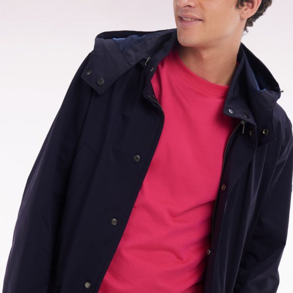 T-shirt En Coton Pima Fuchsia Broderie Dos Coupe Droite Eden Park