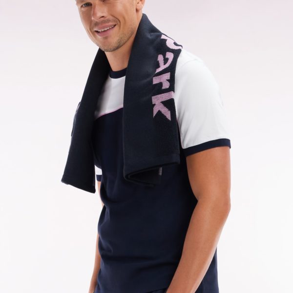 T-shirt En Jersey De Coton Bicolore Marine Coupe Droite Eden Park