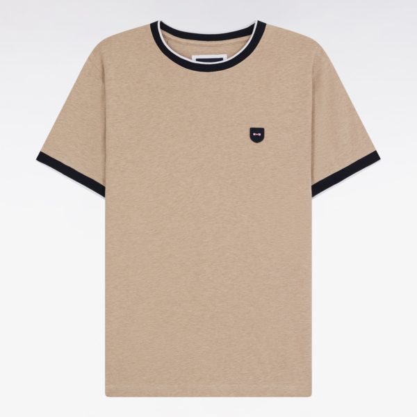 T-shirt En Coton Stretch Beige Coupe Ajustée Eden Park