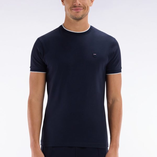 T-shirt En Coton Stretch Marine Coupe Ajustée Eden Park