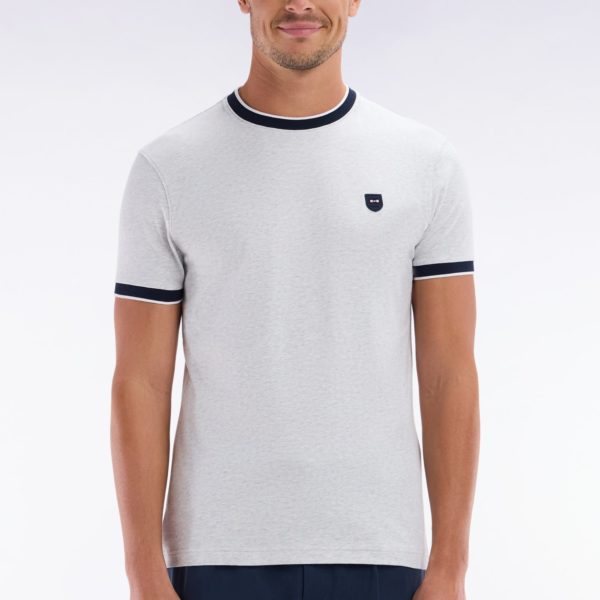 T-shirt En Coton Stretch Gris Coupe Ajustée Eden Park