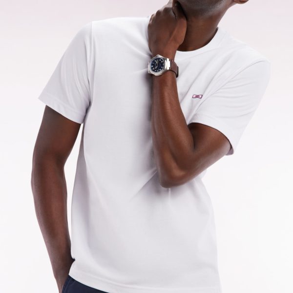T-shirt En Coton Blanc Sérigraphié Coupe Droite Eden Park