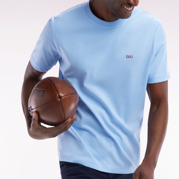 T-shirt En Coton Ciel Sérigraphié Coupe Droite Eden Park