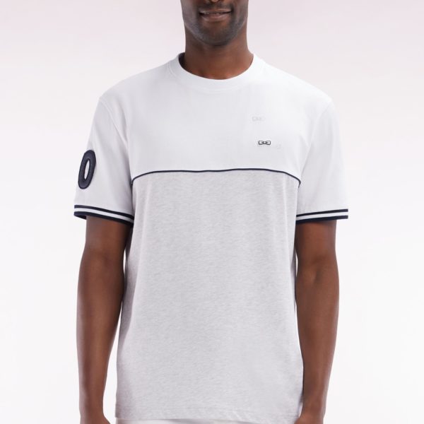 T-shirt Bicolore En Coton Gris Coupe Décontractée Eden Park