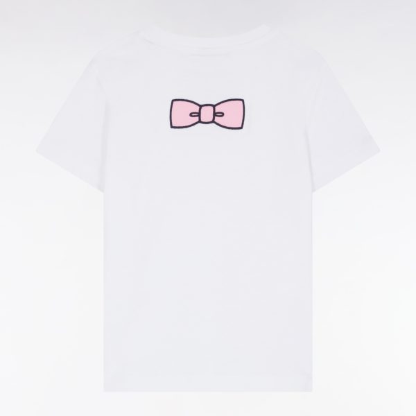 T-shirt En Coton Blanc Nœud Papillon Dos Coupe Droite Eden Park