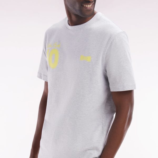 T-shirt 10 En Coton Gris Et Jaune Coupe Décontractée Eden Park
