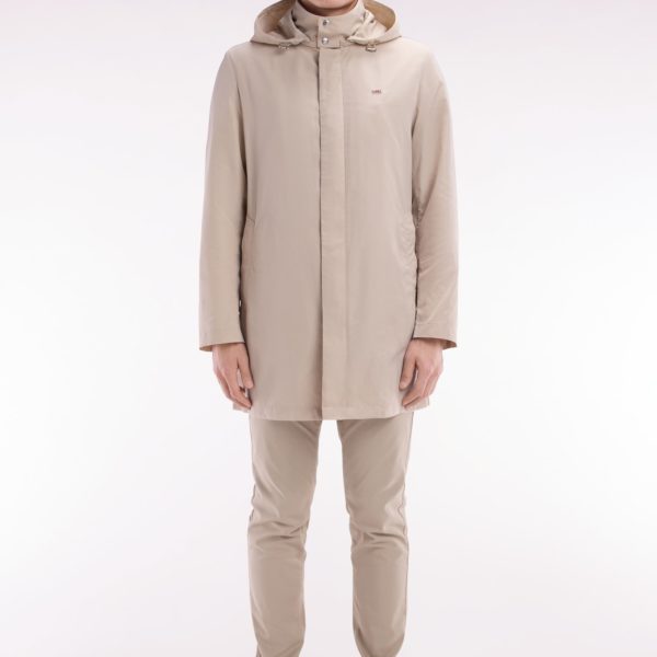Parka À Capuche Intégrée Beige Eden Park