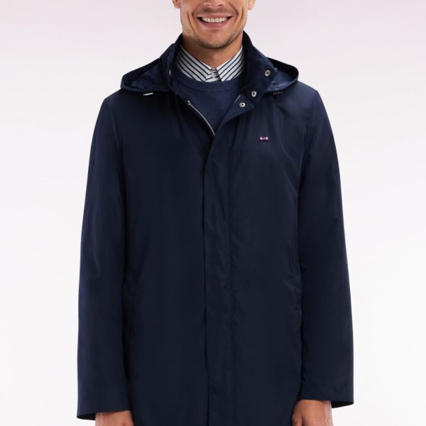 Parka À Capuche Intégrée Bleu Marine Eden Park